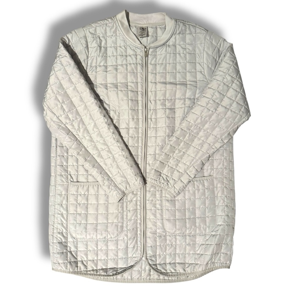 🧥 Athletic Works Light Gray Camo Hooded Anorak Jacket/Quilted Insert XL - Picture 7 of 7